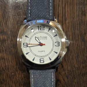 Joan Rivers Silver and Black Men's Watch